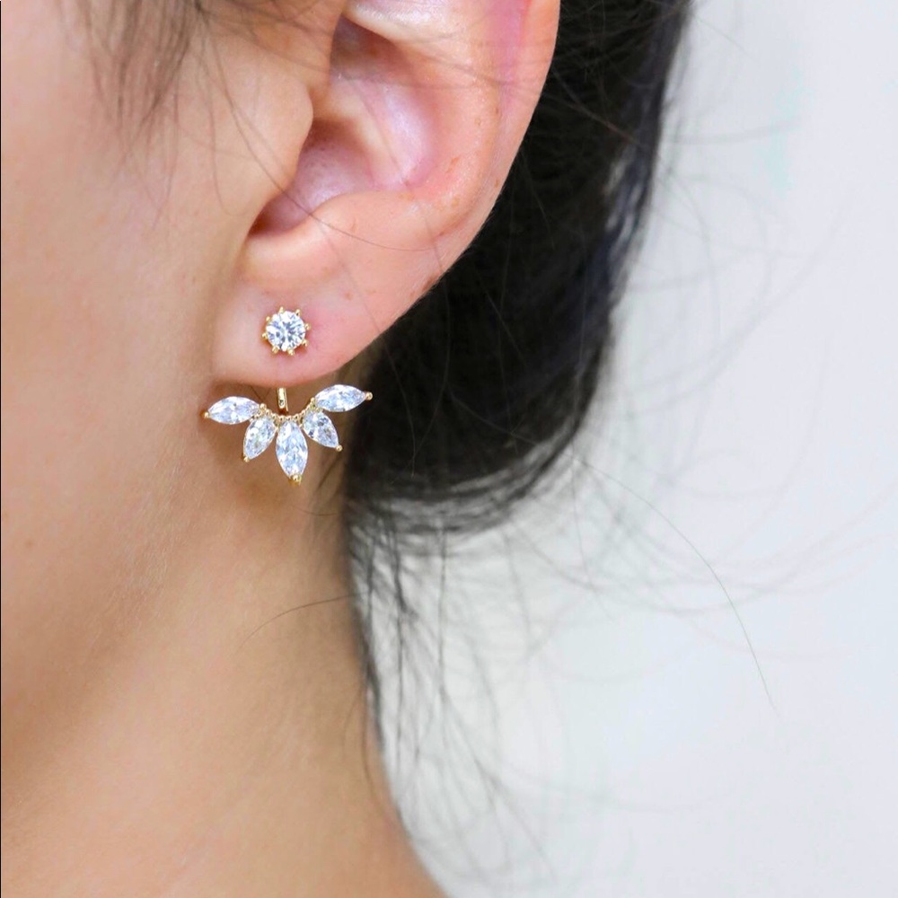 Marquise Ear Jacket Earrings